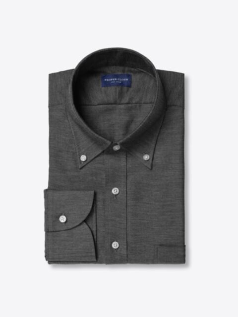 Shop Portuguese Grey Melange Lightweight Cotton and Cashmere Blend