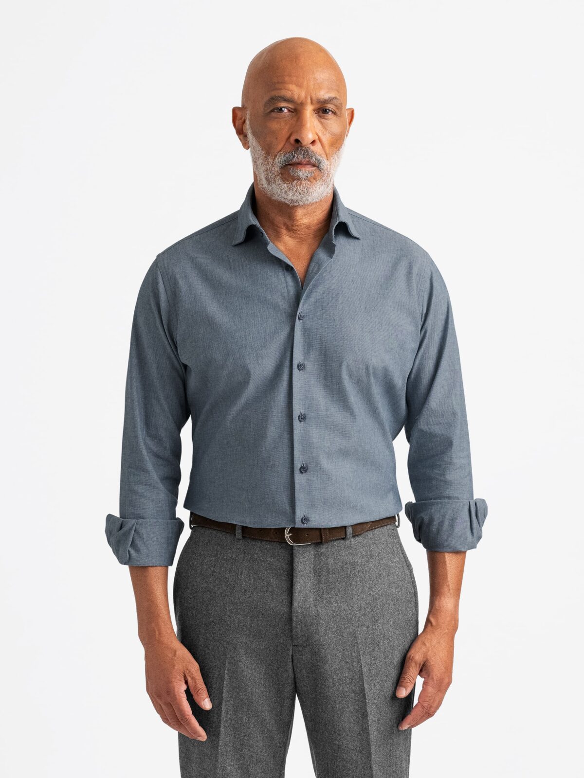 knee length dresses for ladies Dickies 574 Unisex Long-Sleeve Work Shirt - Silver Gray main image 1