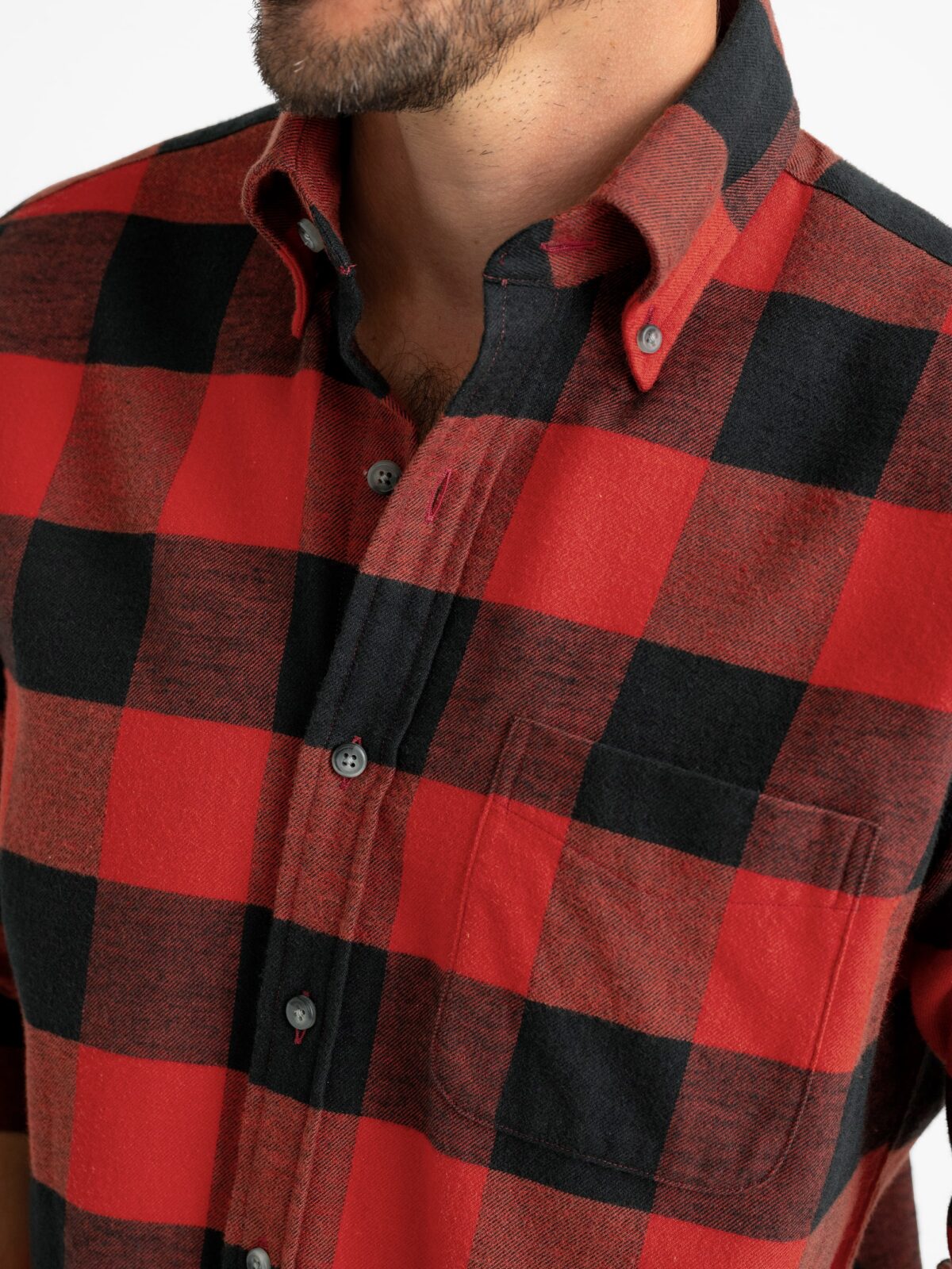 black and red checkered dress shirt Japanese Black and Red Buffalo Check Shirt
