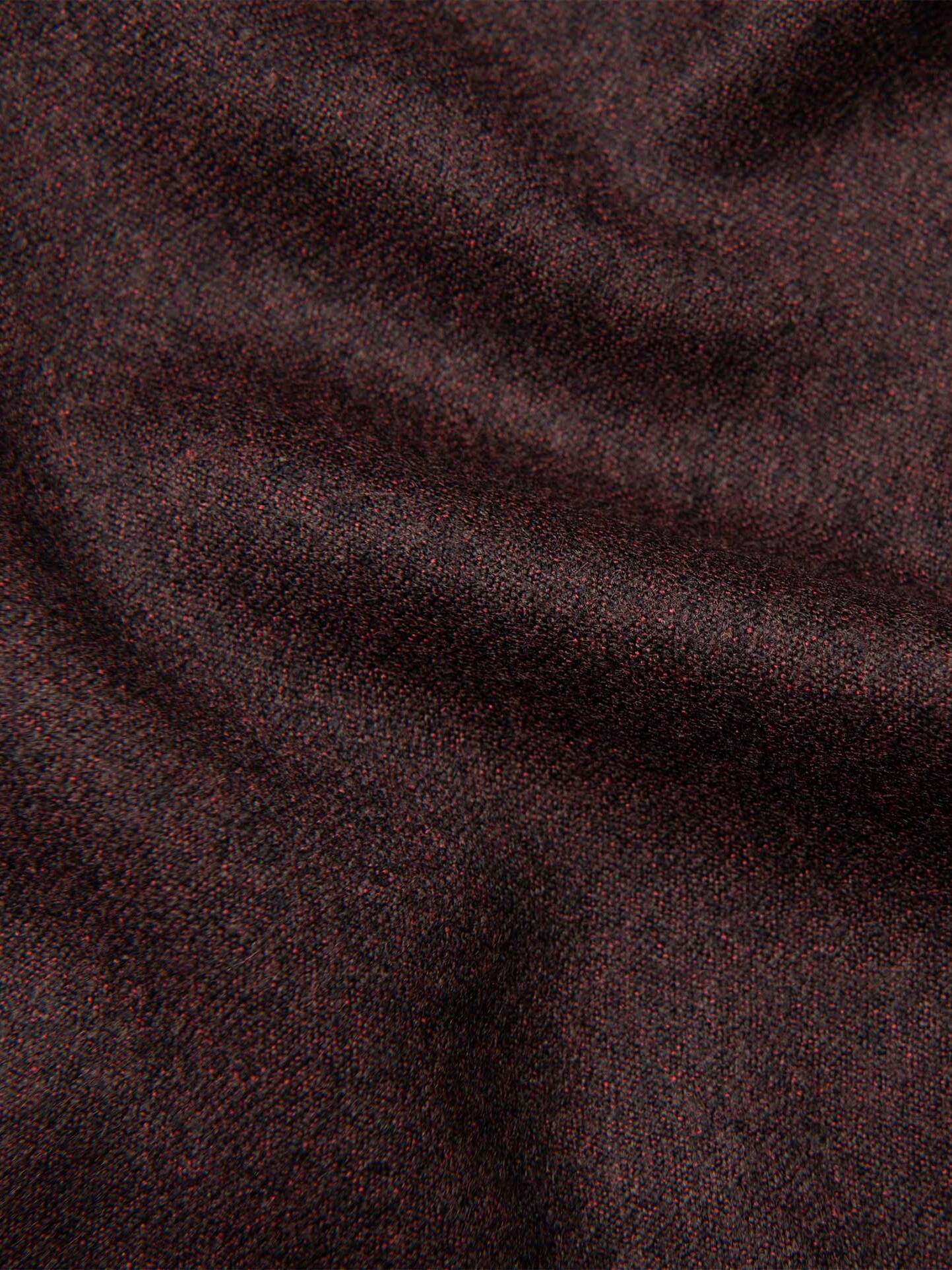 Reda Burgundy Melange Merino Wool Flannel Shirts by Proper Cloth