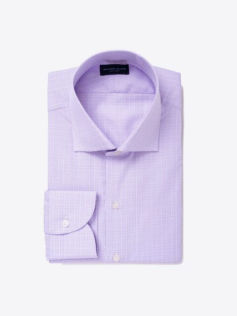 Shop Miles 120s Lavender Fine Check