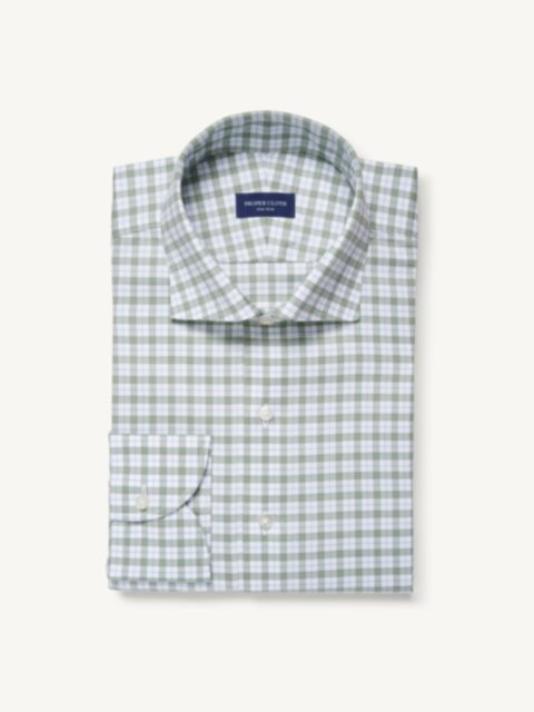 Non-Iron Stretch Green and Blue Multi Check