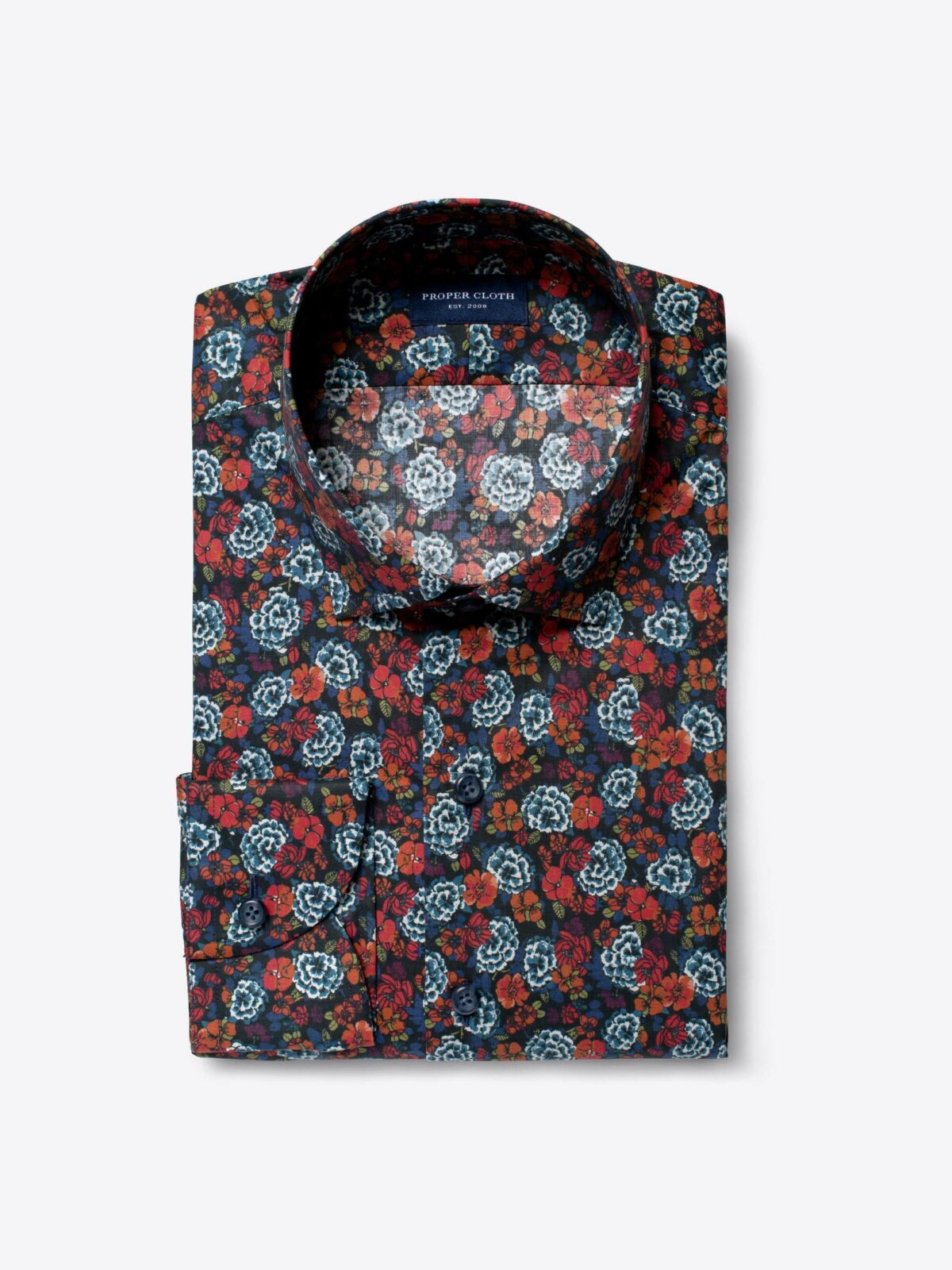Printed Shirt in Red / Blue