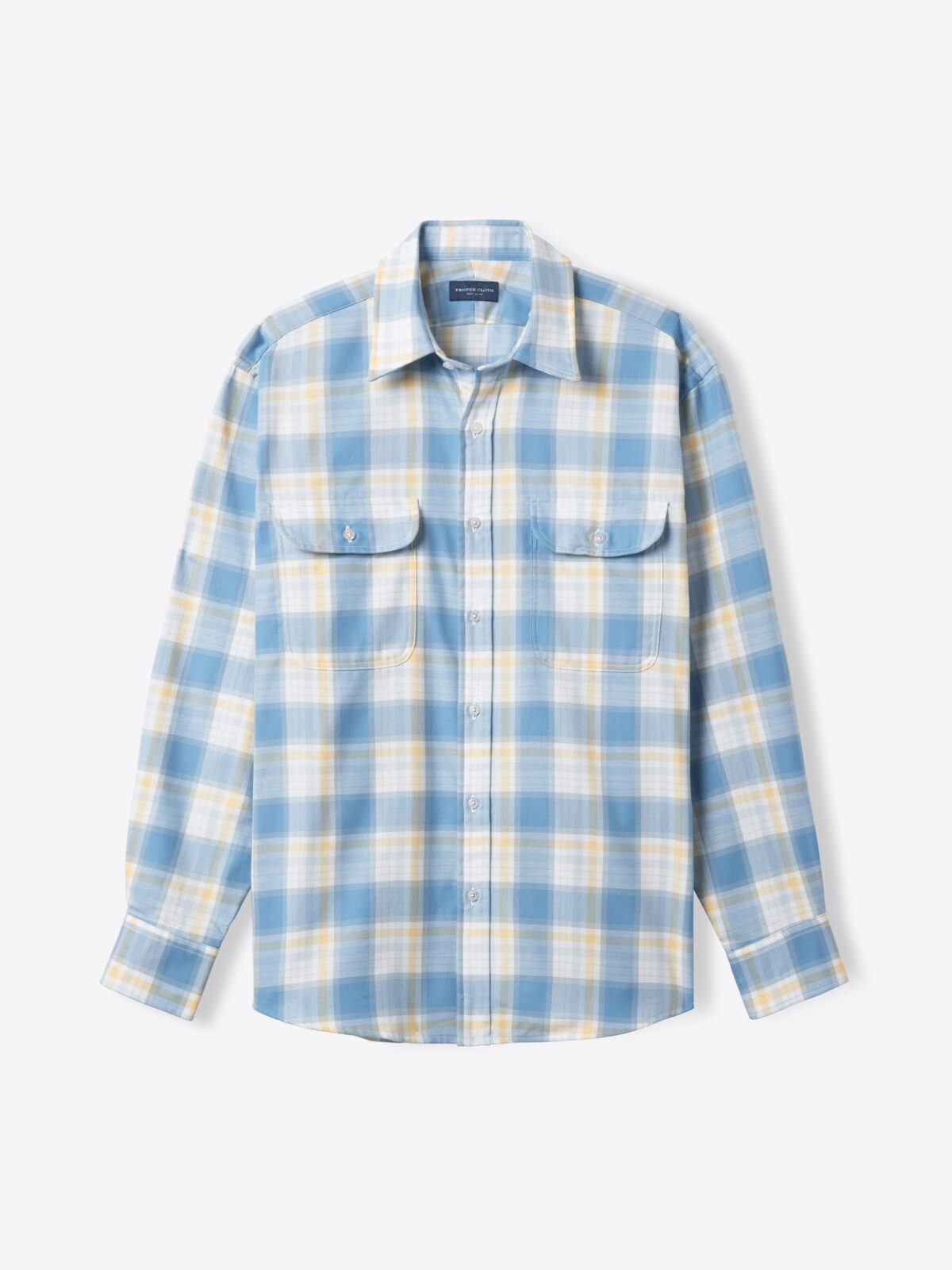 Blue and Yellow California Plaid Shirt by Proper Cloth