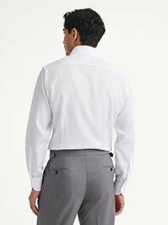 The Thomas Mason Giro Inglese Dress Shirt in White