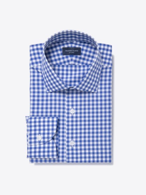 Shop Melrose 120s Royal Blue Gingham