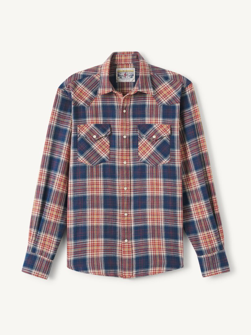 Men’s Jackson Navy Red and Gold Western Shirt Thumb