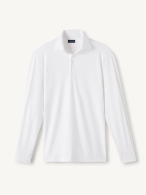 White Washed Linen and Cotton Jacquard Shirt by Proper Cloth