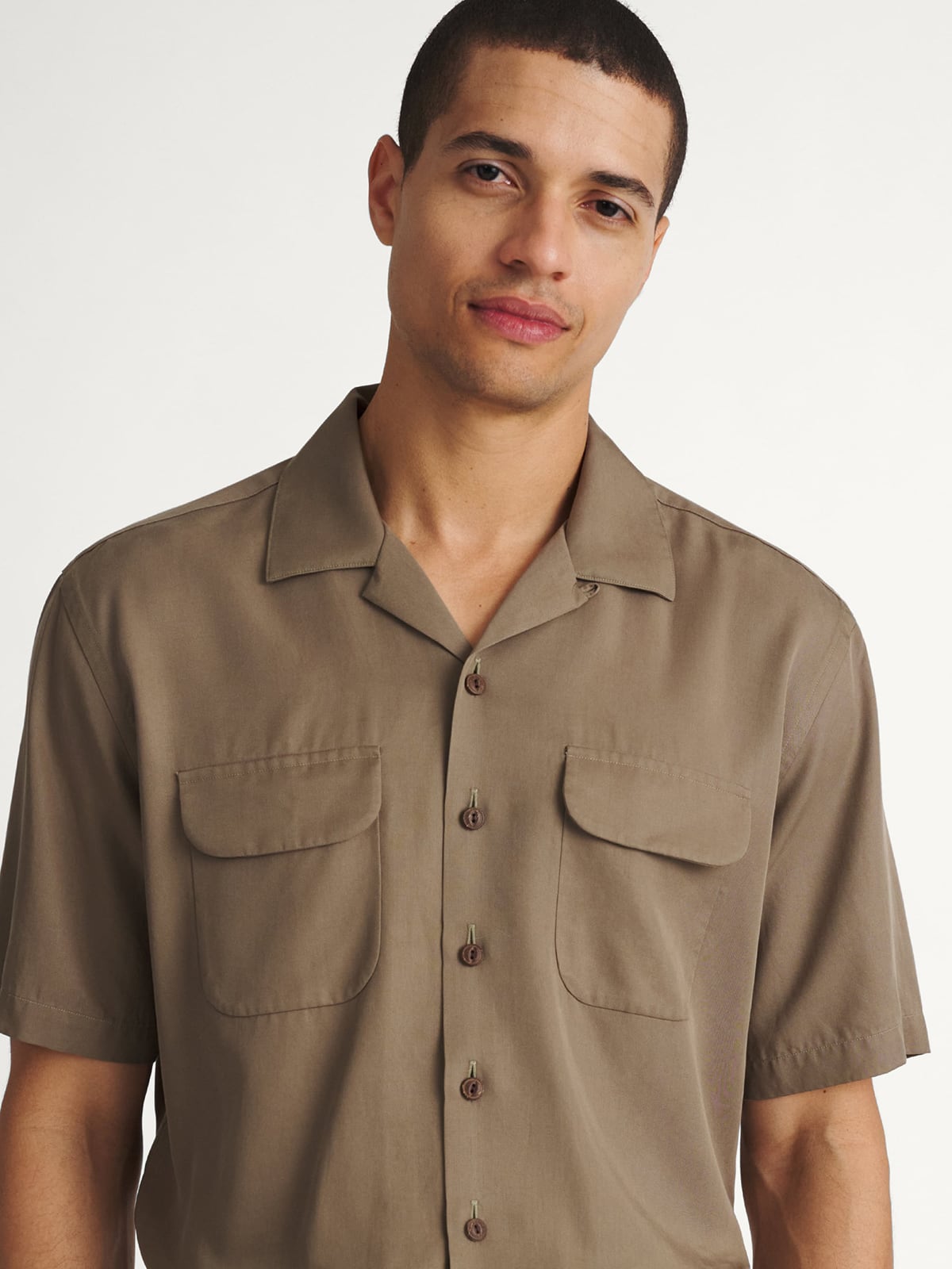 The Laramie Flap Pocket Camp Shirt in Fatigue
