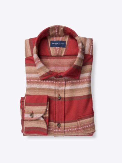 Shop Red and Brown Southwest Blanket Stripe