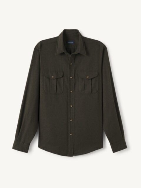 pine green dress shirt The Low Twist in emerald green dress shirt