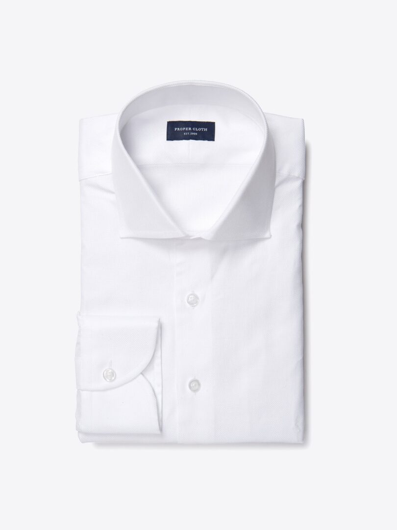 White 80s Royal Oxford Dress Shirt 