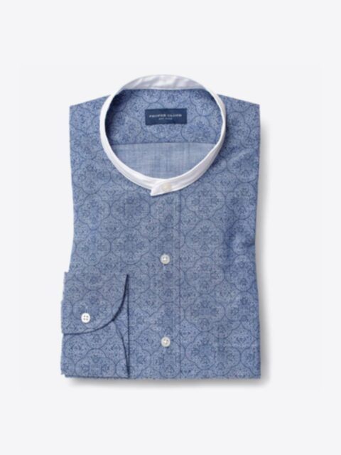 Shop Albini Large Mosaic Print Chambray