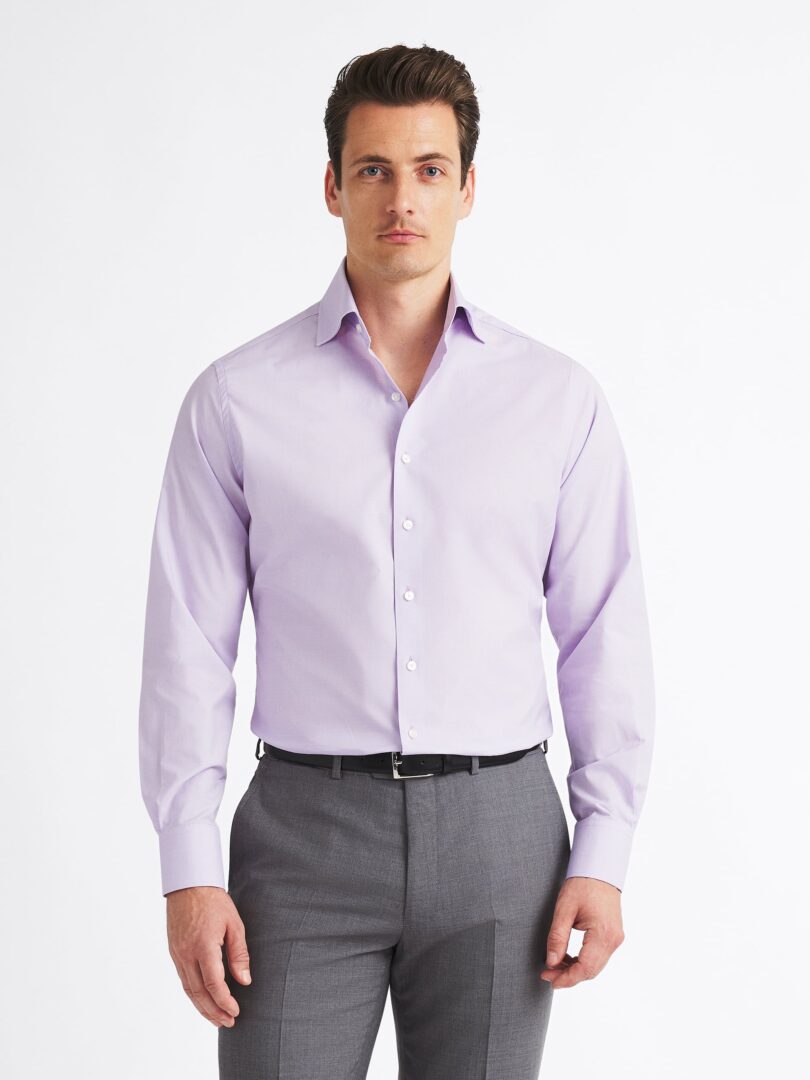 Thomas Mason Lavender Large Glen Plaid Broadcloth Thumb Detail