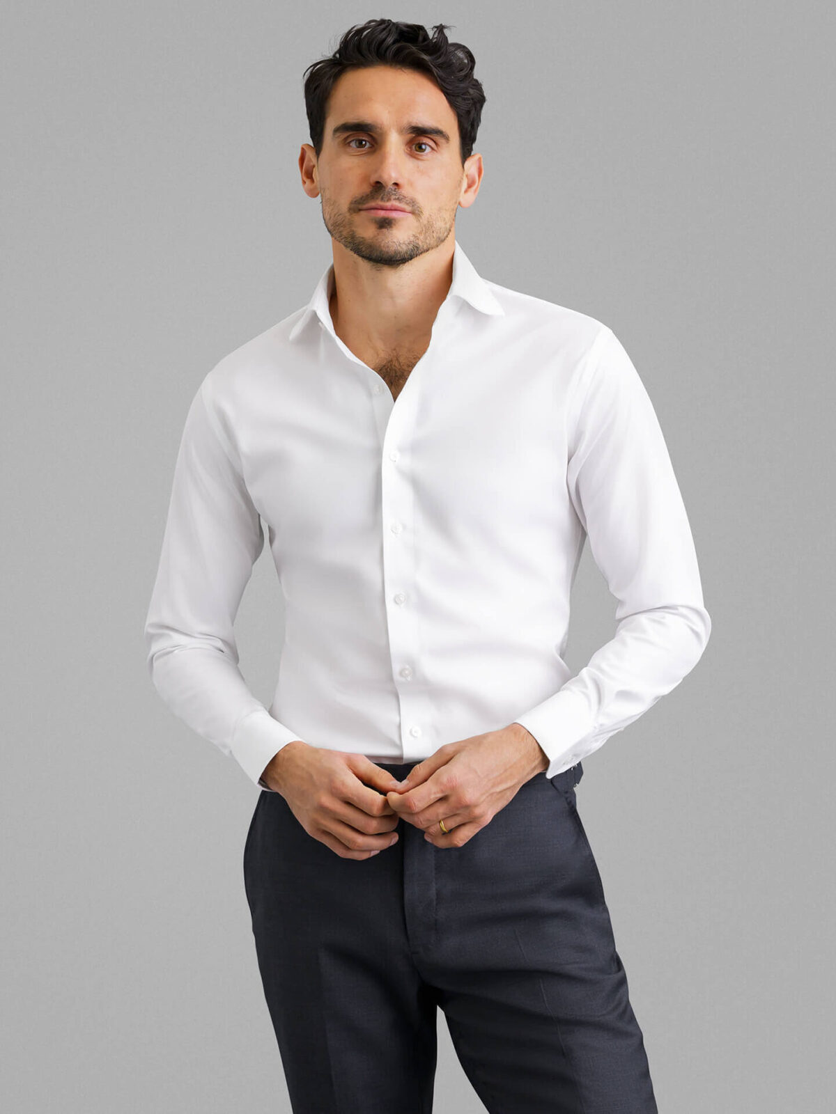 Lafayette White Twill Shirt by Proper Cloth