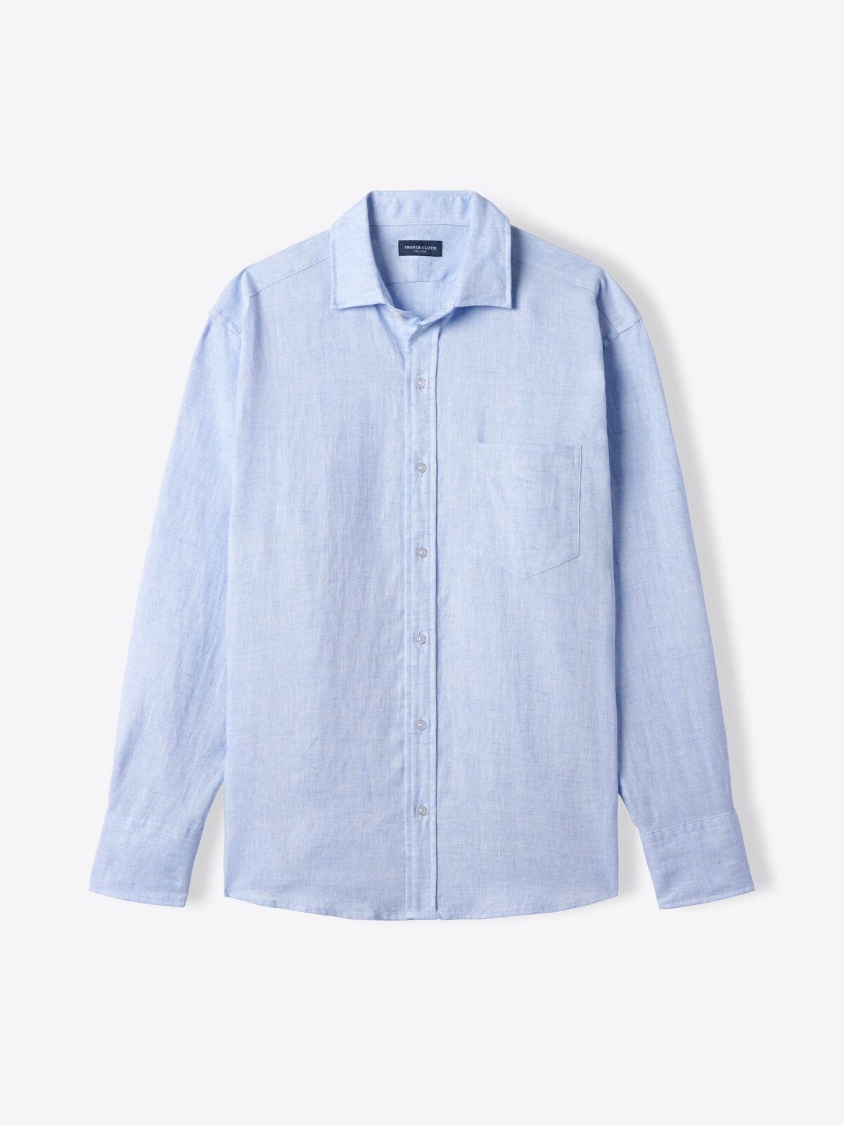 Light Blue Gingham Linen Shirts by Proper Cloth