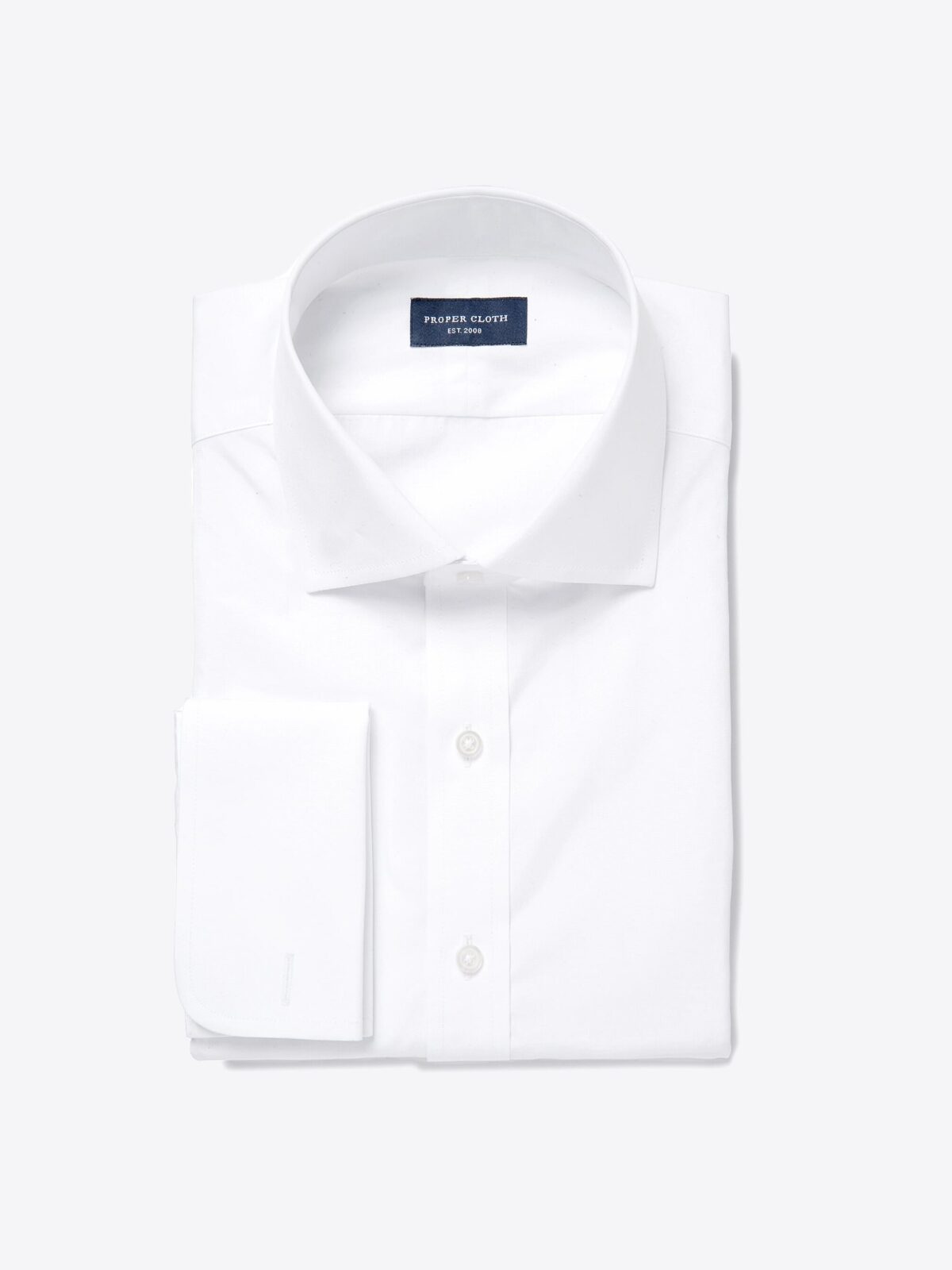 Miles 120s White Broadcloth Custom Dress Shirt Shirt by Proper Cloth