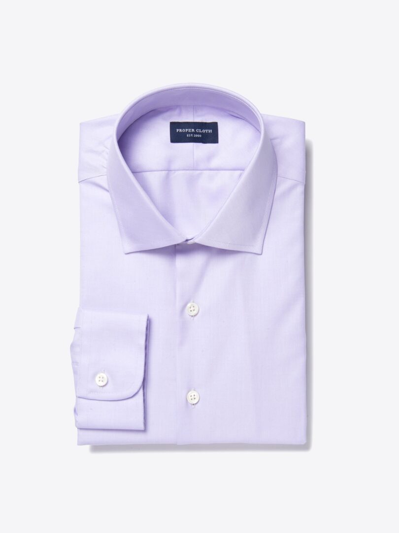 Thomas Mason Lavender Fine Twill Men's Dress Shirt 