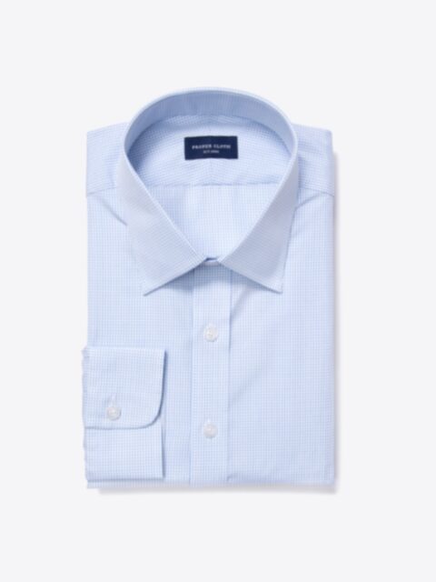 Shop Thomas Mason Light Blue Small Grid