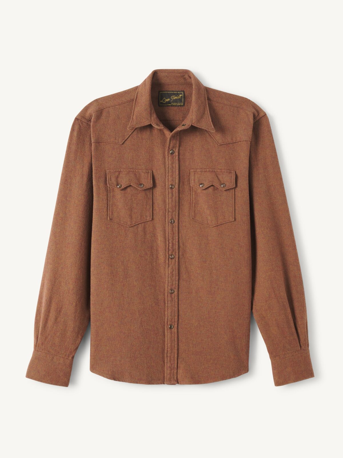 The Low Twist Sawtooth Western Shirt in Rust