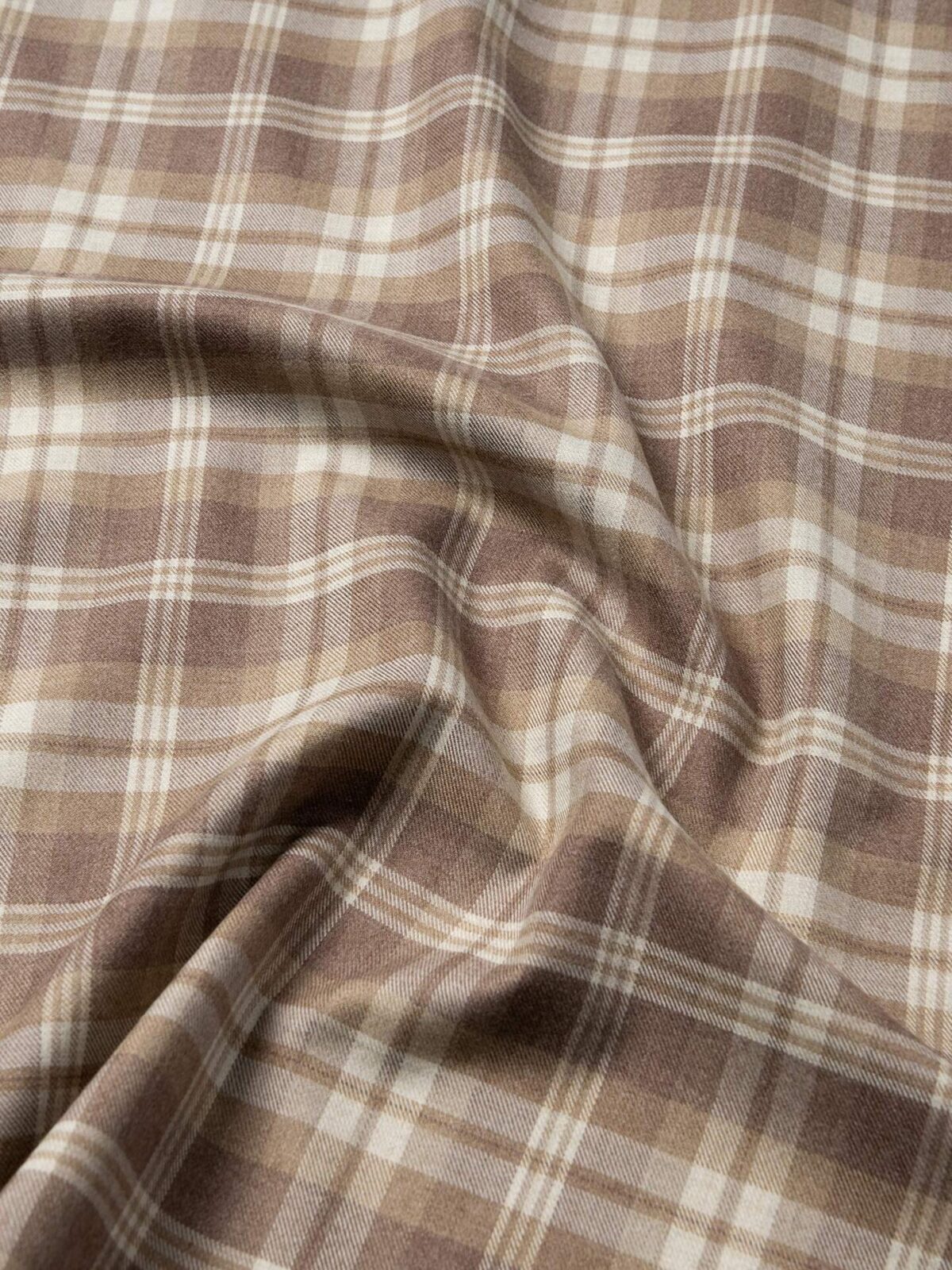 Teton Brown and Beige Plaid Flannel Shirts by Proper Cloth