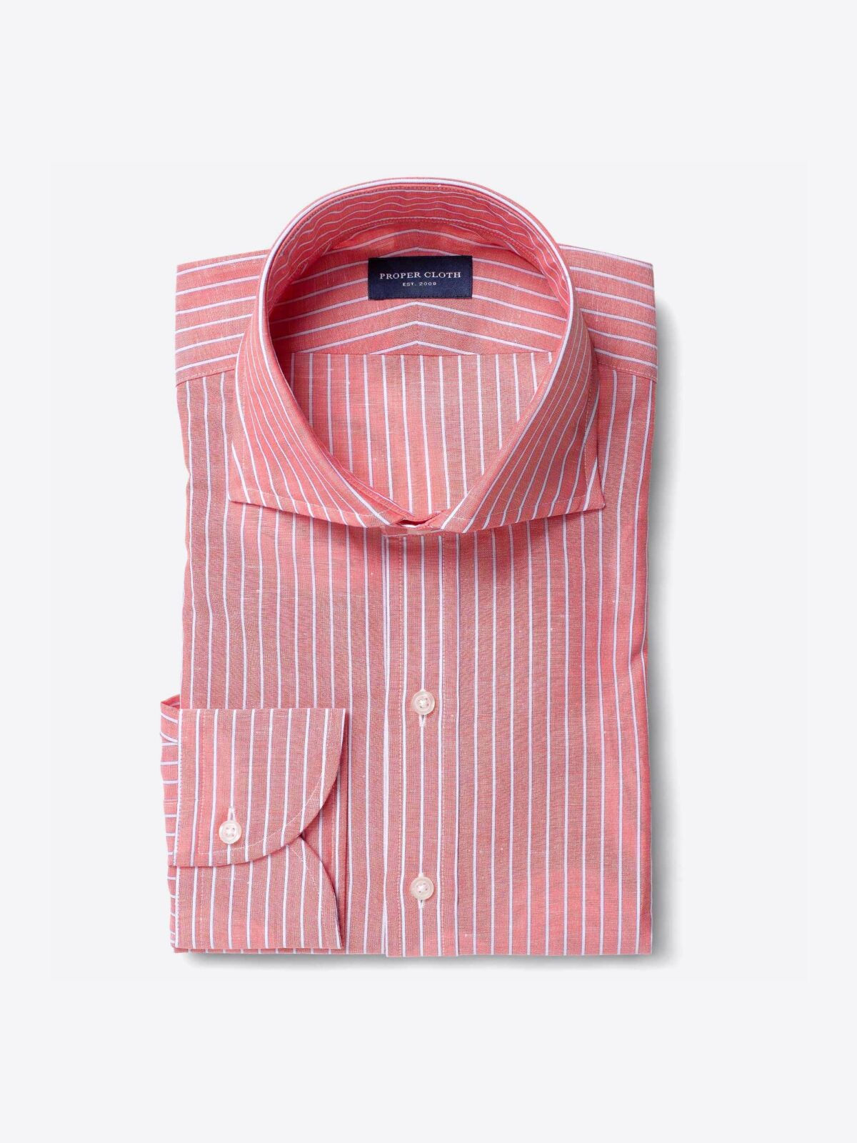 coral mens dress shirt goTIELESS Ultimate Dress Shirt (Coral) Slim