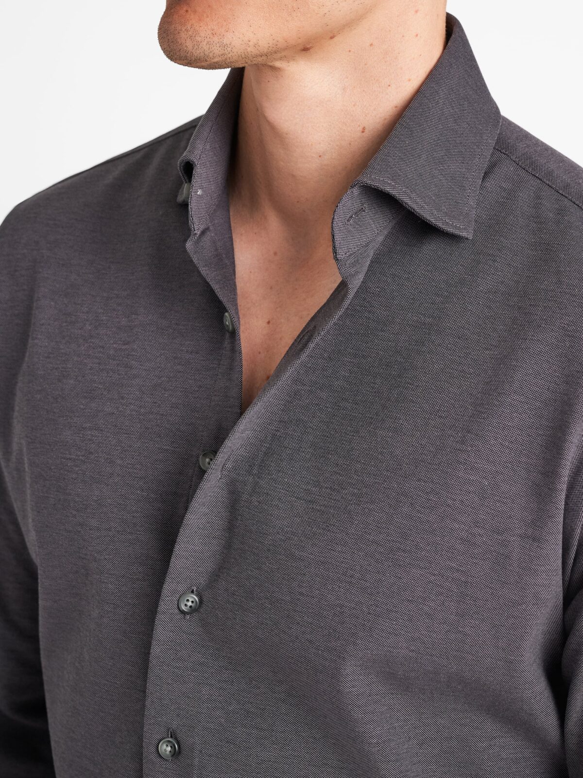 Sullivan Charcoal Easy Care Knit Dress Shirt Shirt Sullivan Charcoal Easy Care Knit Dress Shirt Shirt