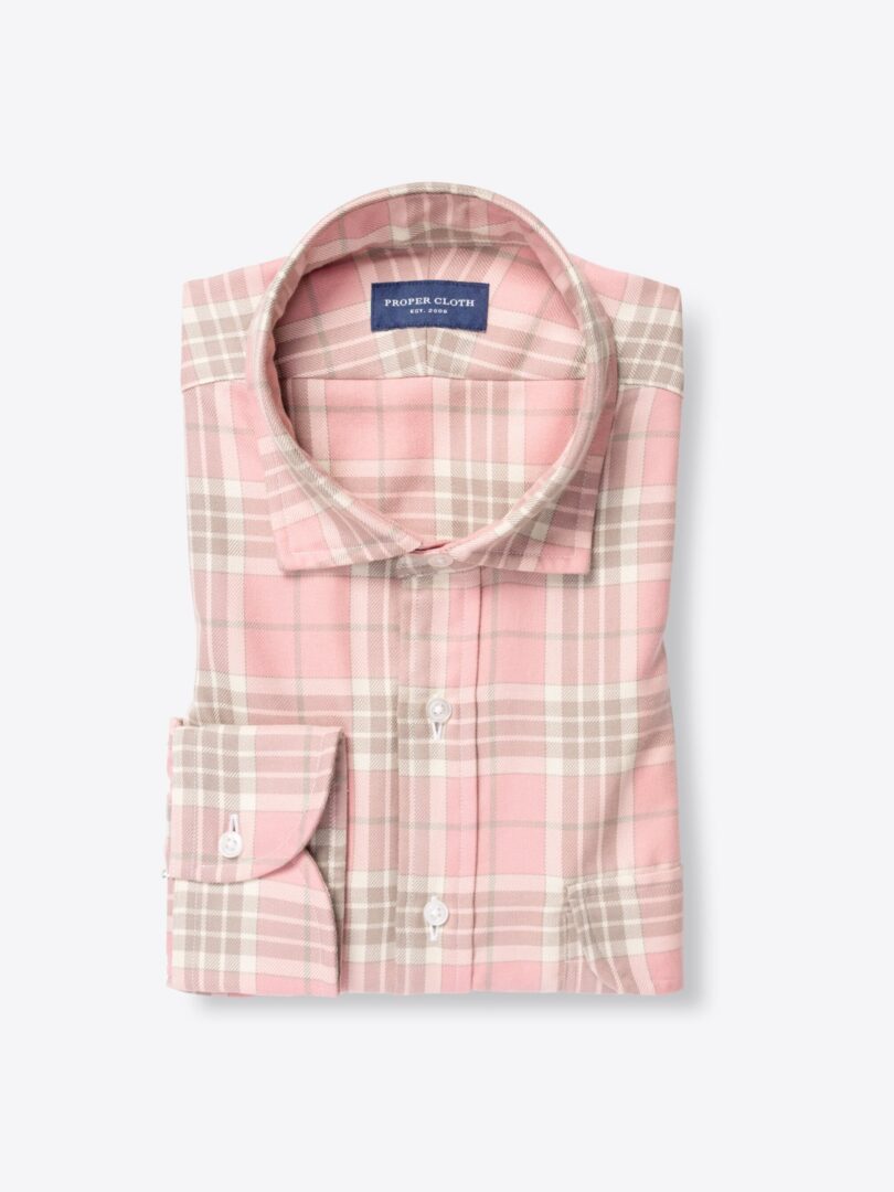 Vintage Rose and Brown California Plaid 