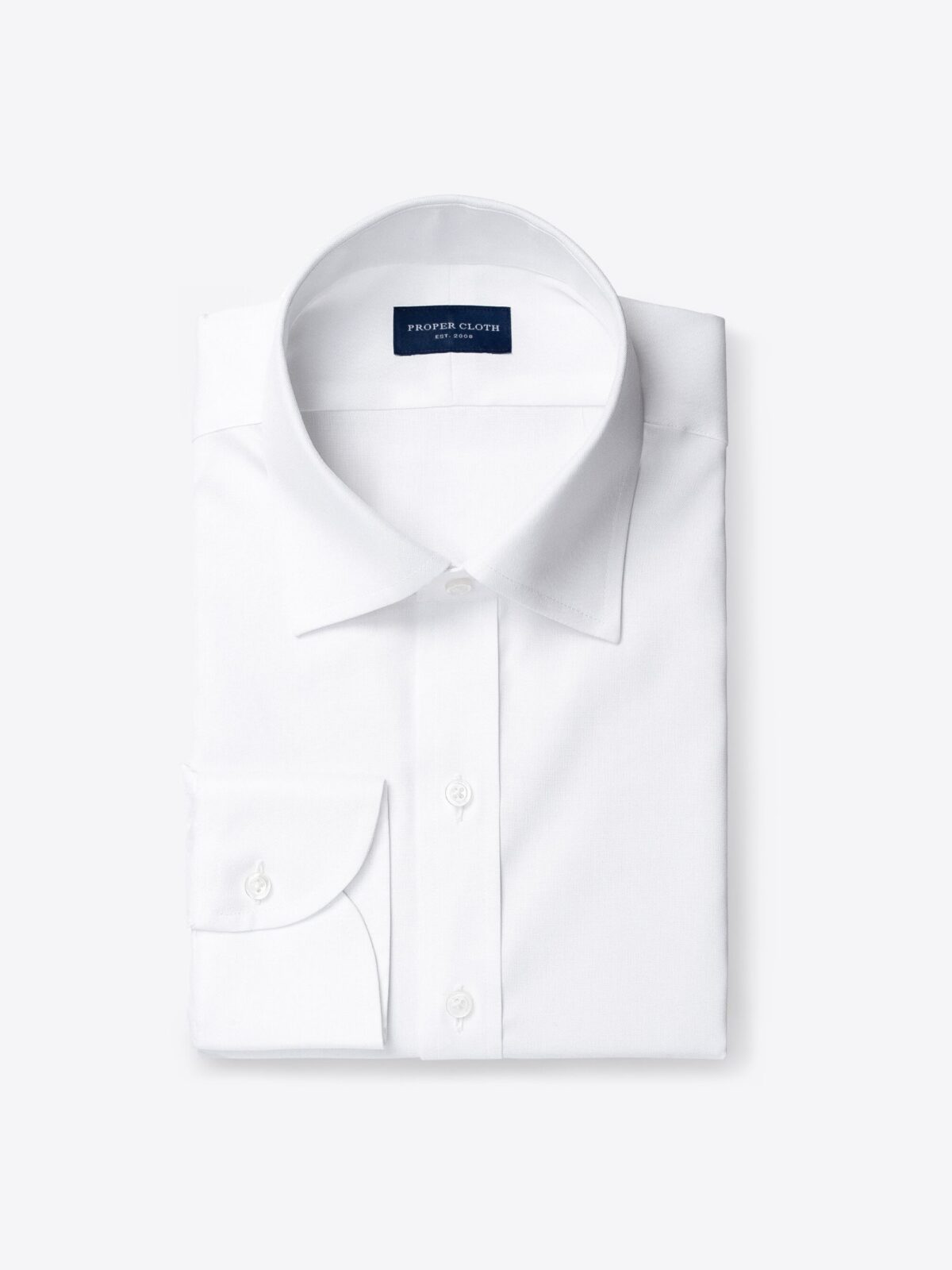 Weston White Pinpoint Fitted Dress Shirt Shirt by Proper Cloth