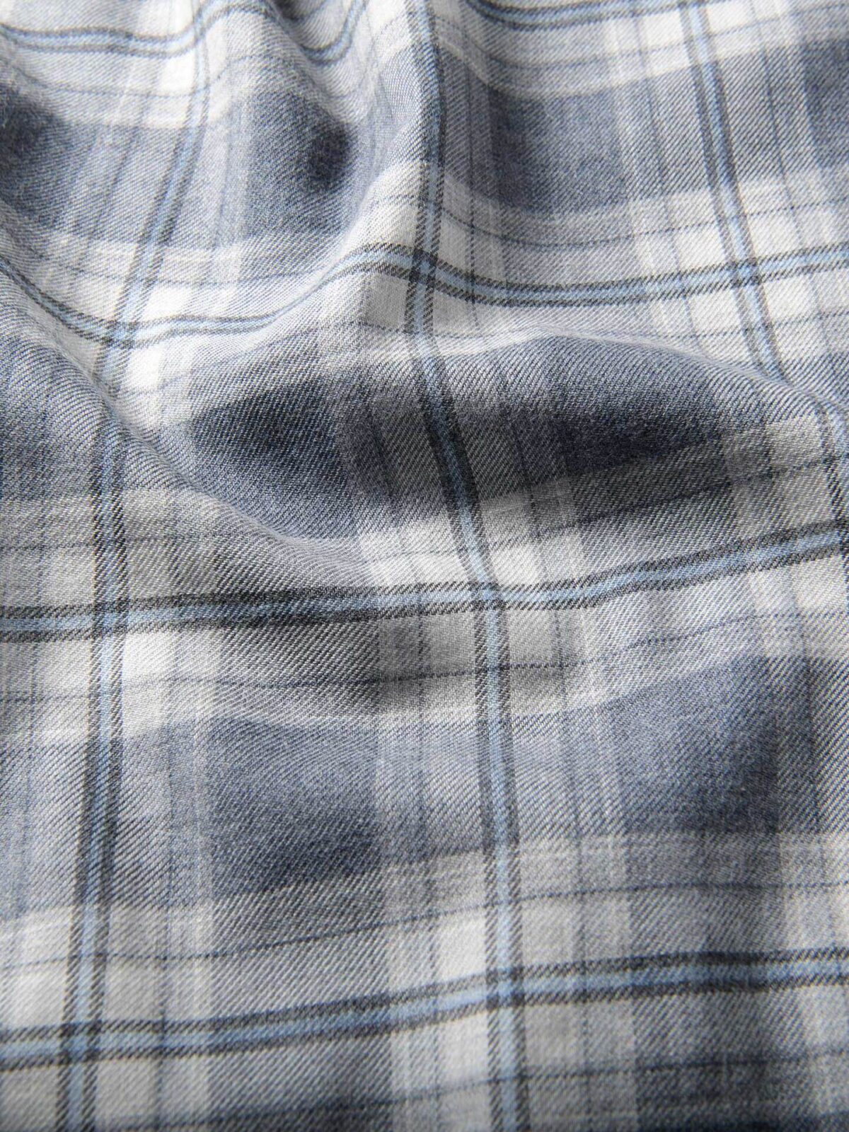 Satoyama Slate and Light Grey Plaid Flannel Shirts by Proper Cloth
