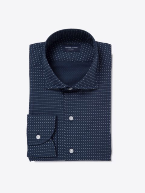 Shop Albini Navy Mini Foulard Print
