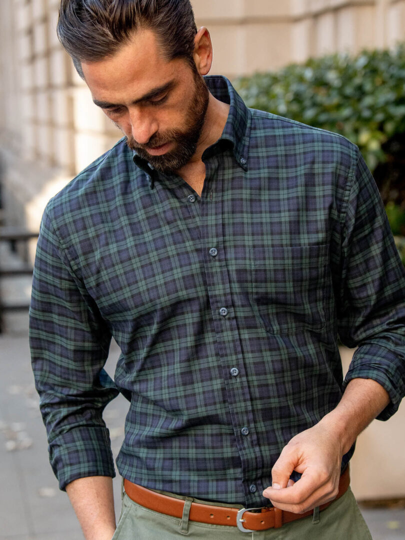 Portuguese Black Watch Plaid Tartan Thumb Detail
