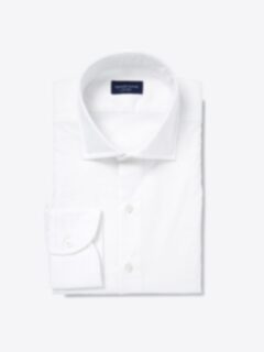 Canclini Natural Cotton and Nep Silk Fitted Dress Shirt Shirt by 