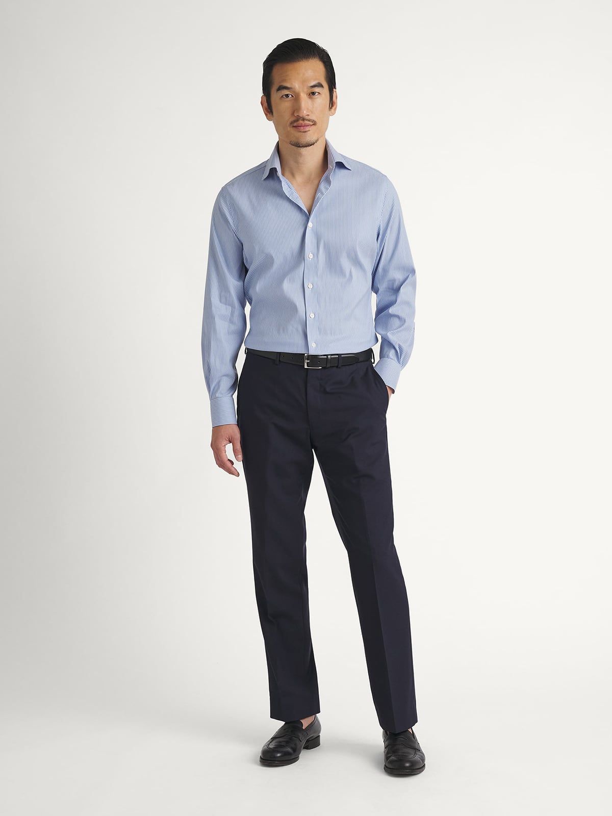 coolmax dress shirts Proper Cloth Men's Coolmax Stretch Non-Iron Lavender and Blue Check Custom Dress Shirt