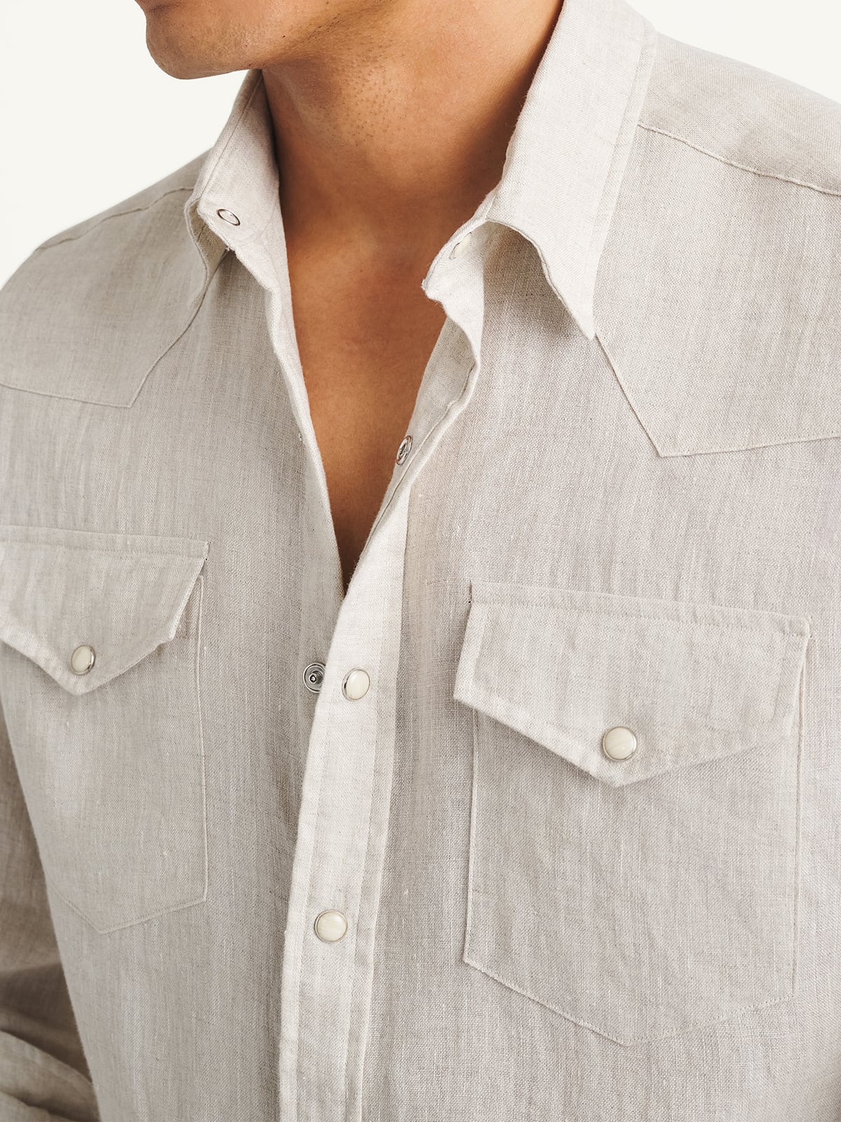 mens irish dress shirts Celtic Ranchwear Lightweight Linen-Cotton Grandfather Shirt