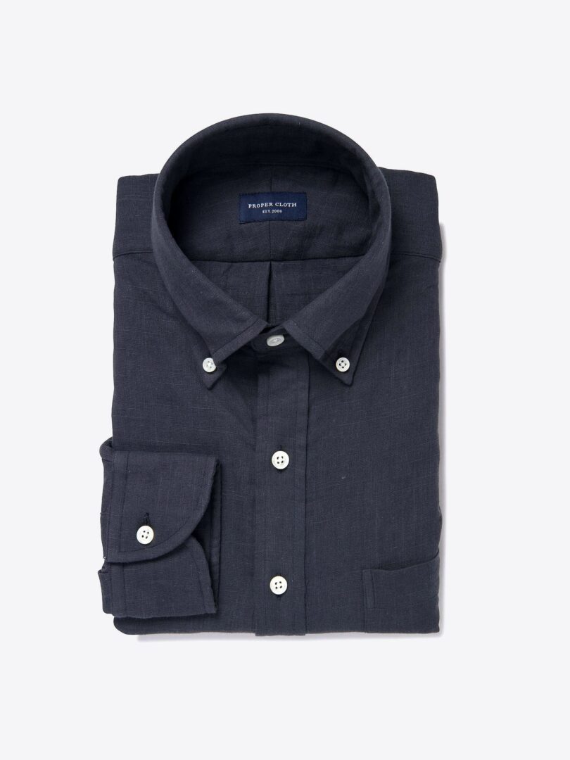 Japanese Slate Double Cloth Custom Dress Shirt 