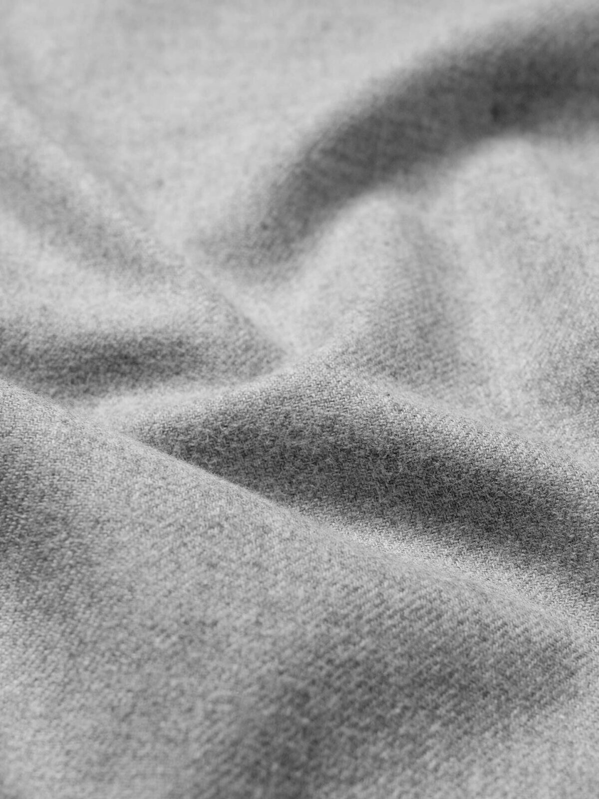 Teton Light Grey Melange Twill Flannel Shirts by Proper Cloth