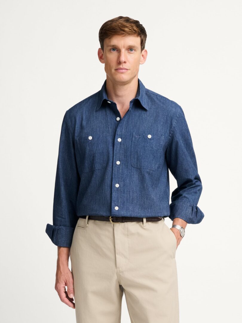 Japanese Heavyweight Indigo Jaspe Chambray Thumb Detail