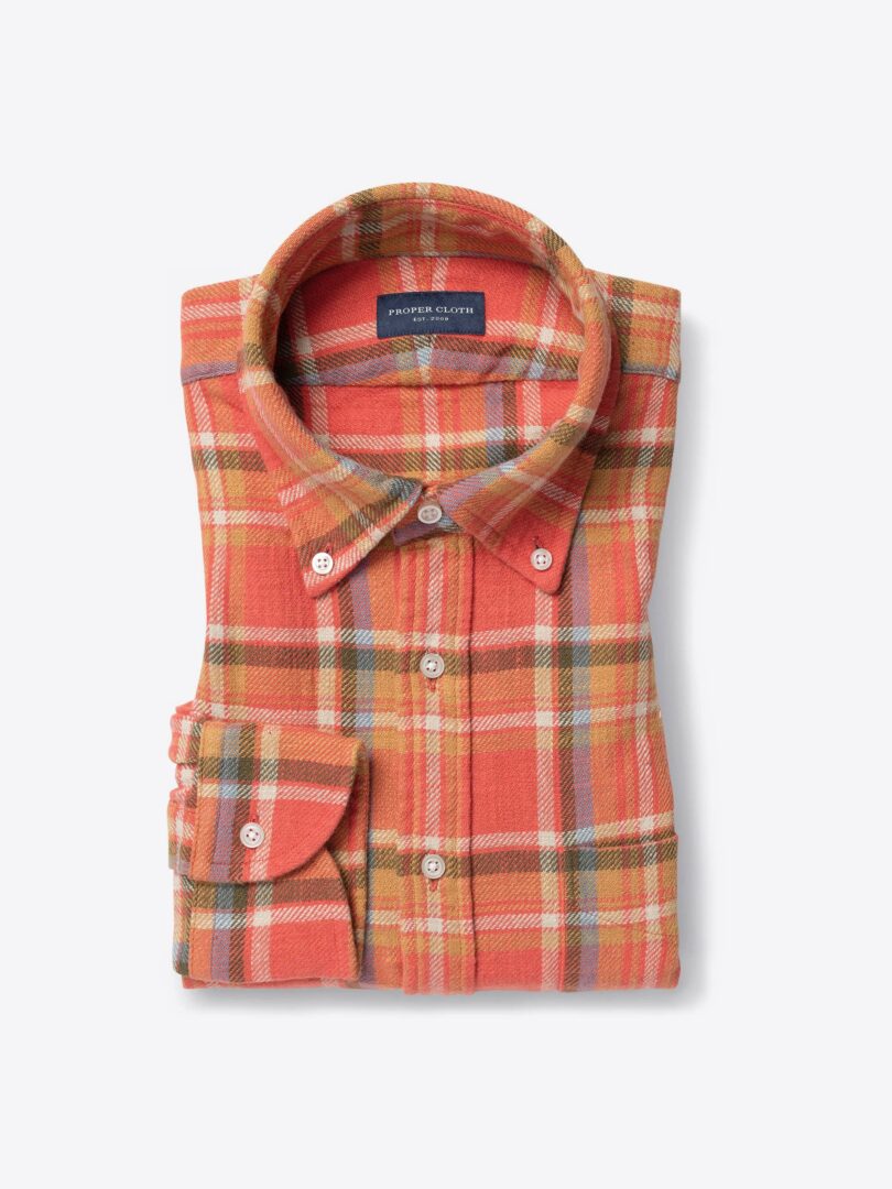 Japanese Washed Persimmon Country Plaid 