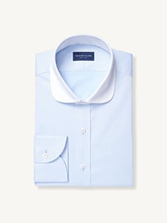 The Club Collar Twill Shirt in Light Blue The Club Collar Twill Shirt in Light Blue