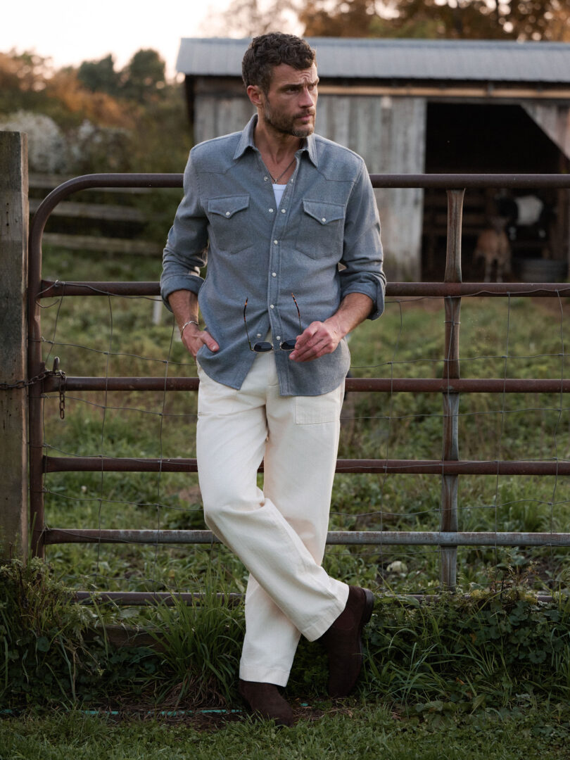 The Teton Flannel Western Shirt Detail