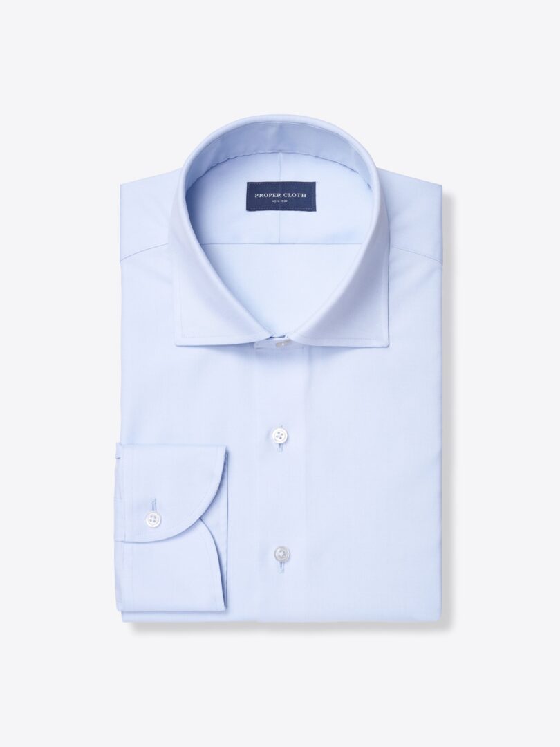 Thomas Mason Non-Iron Light Blue Twill Product Image