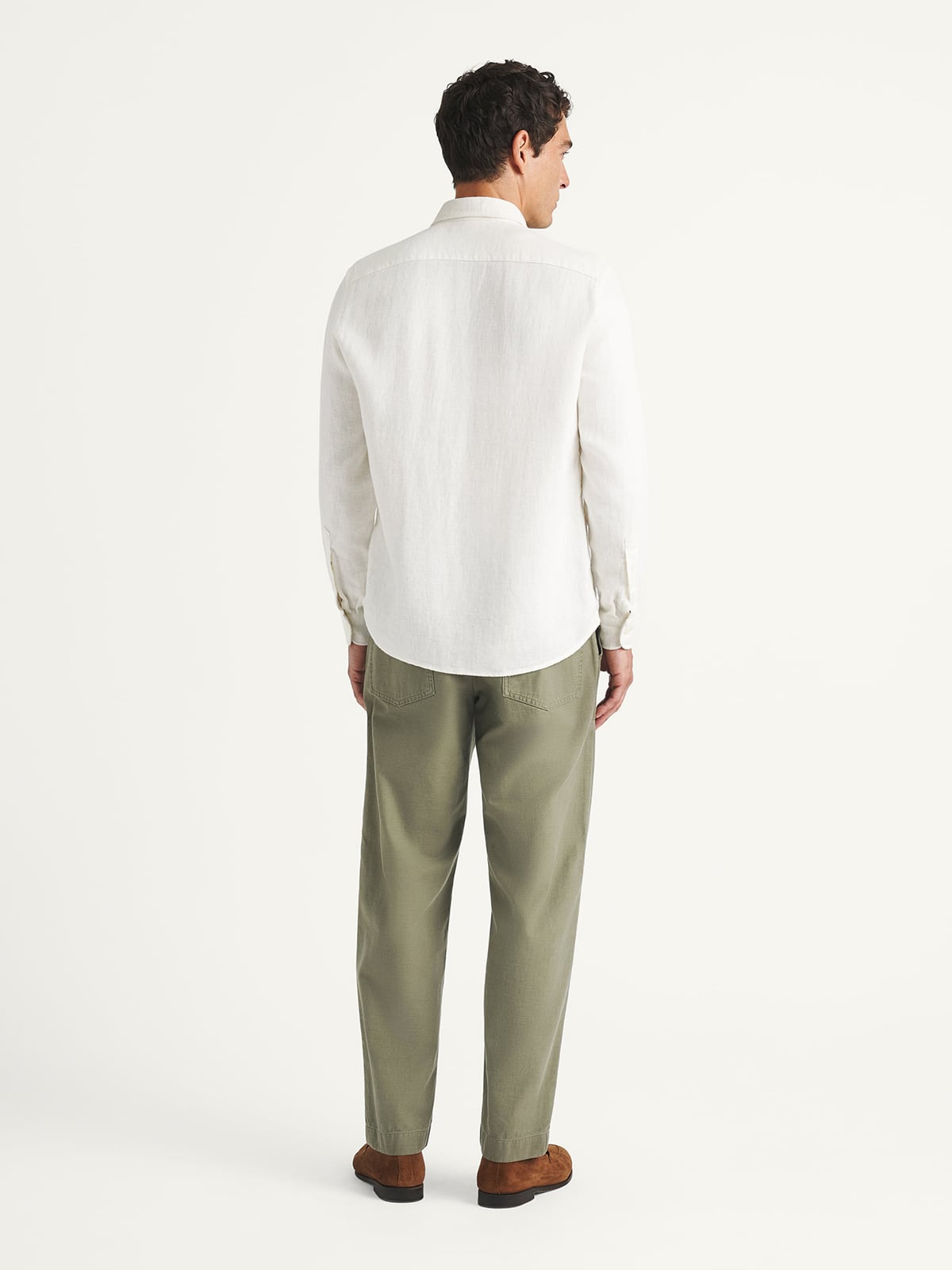 The Heavyweight Rustic Linen Utility Shirt in Off White
