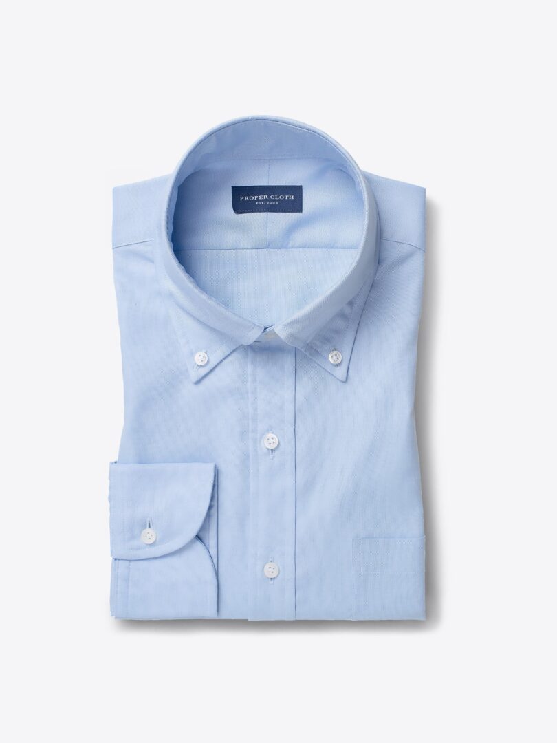 Light Blue Summer Oxford Men's Dress Shirt 
