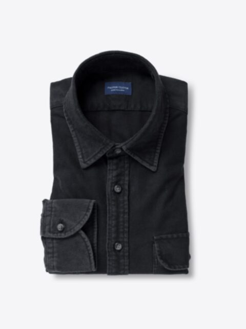 Shop Albiate Washed Black Moleskin
