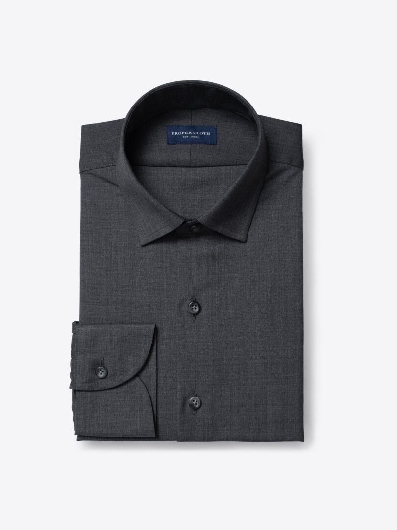 Reda Dark Grey Melange Merino Wool 