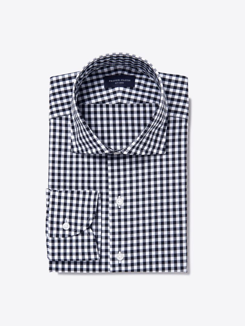 Black Medium Gingham Dress Shirt 