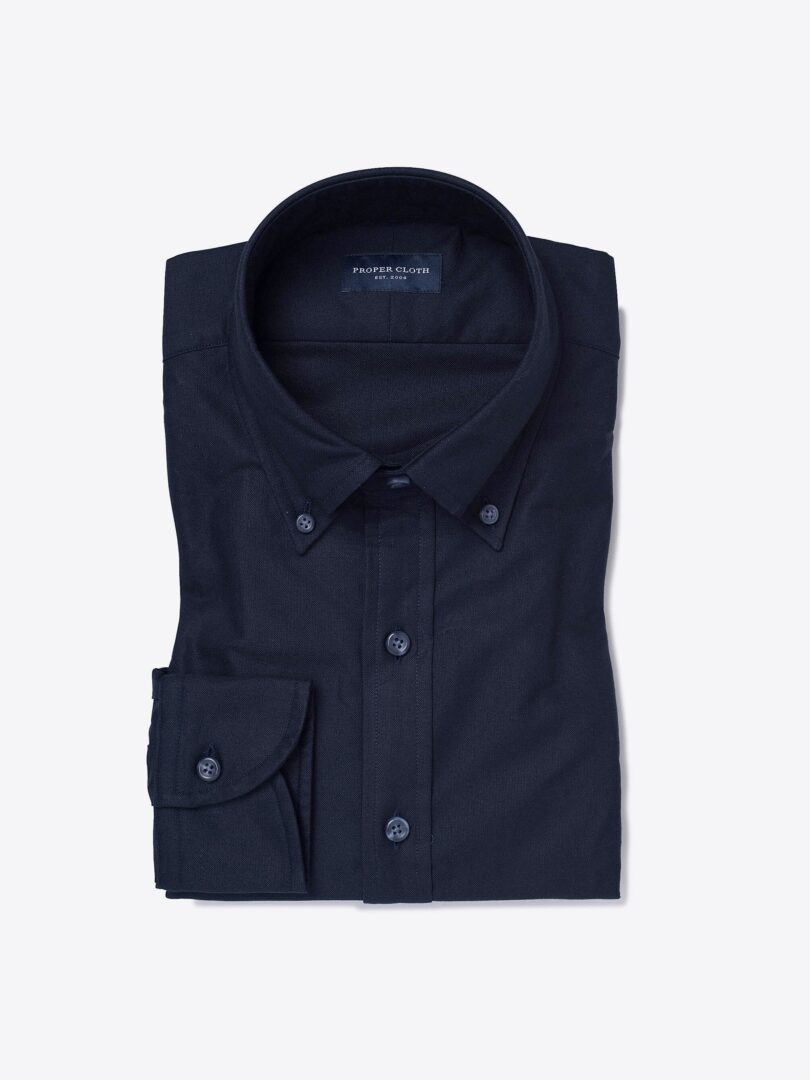 Midnight Navy Oxford Cloth Tailor Made Shirt 