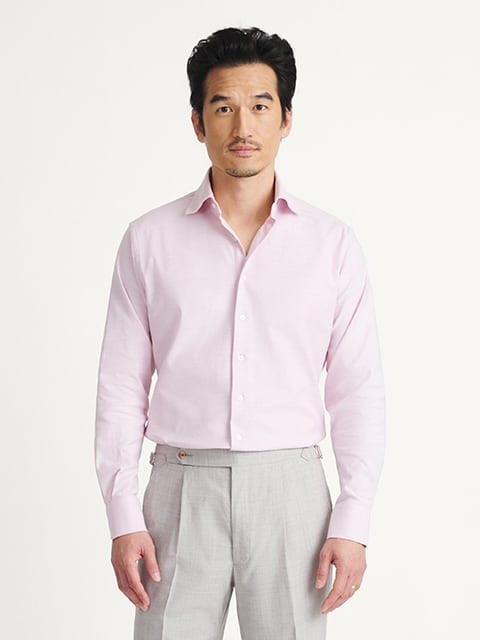 formal dress pink shirt The Greenwich Twill in Light double buckle loafers