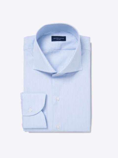 Shop Thomas Mason Light Blue Vintage Stripe